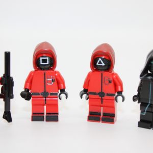Lego ® 4x Game of the Squid Figuren - Arbeiter, Soldat, Manger, Frontmann - MOC Custom Druck