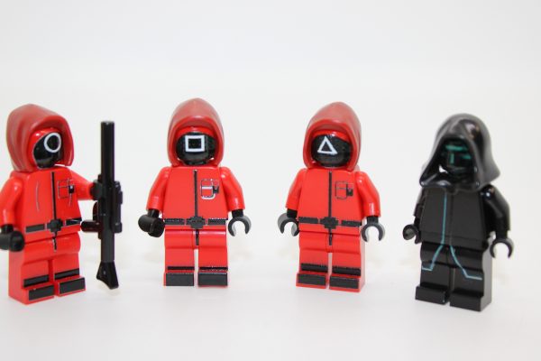 Lego ® 4x Game of the Squid Figuren - Arbeiter, Soldat, Manger, Frontmann - MOC Custom Druck