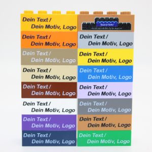 LEGO® Basic 2x4 Stein - personalisieren - Name oder Text - verschiedene Farben zur Auswahl