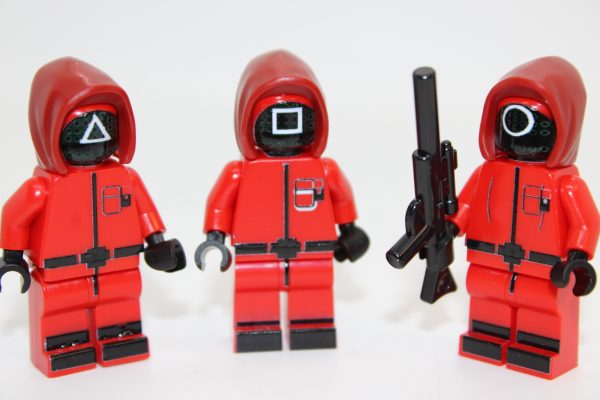 Lego ® 3x Game of the Squid Figuren - Arbeiter, Soldat - MOC Custom Druck