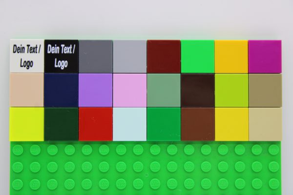 LEGO® Fliese 2x2 Stein - personalisieren - Name oder Logo - verschiedene Farben z. Auswahl