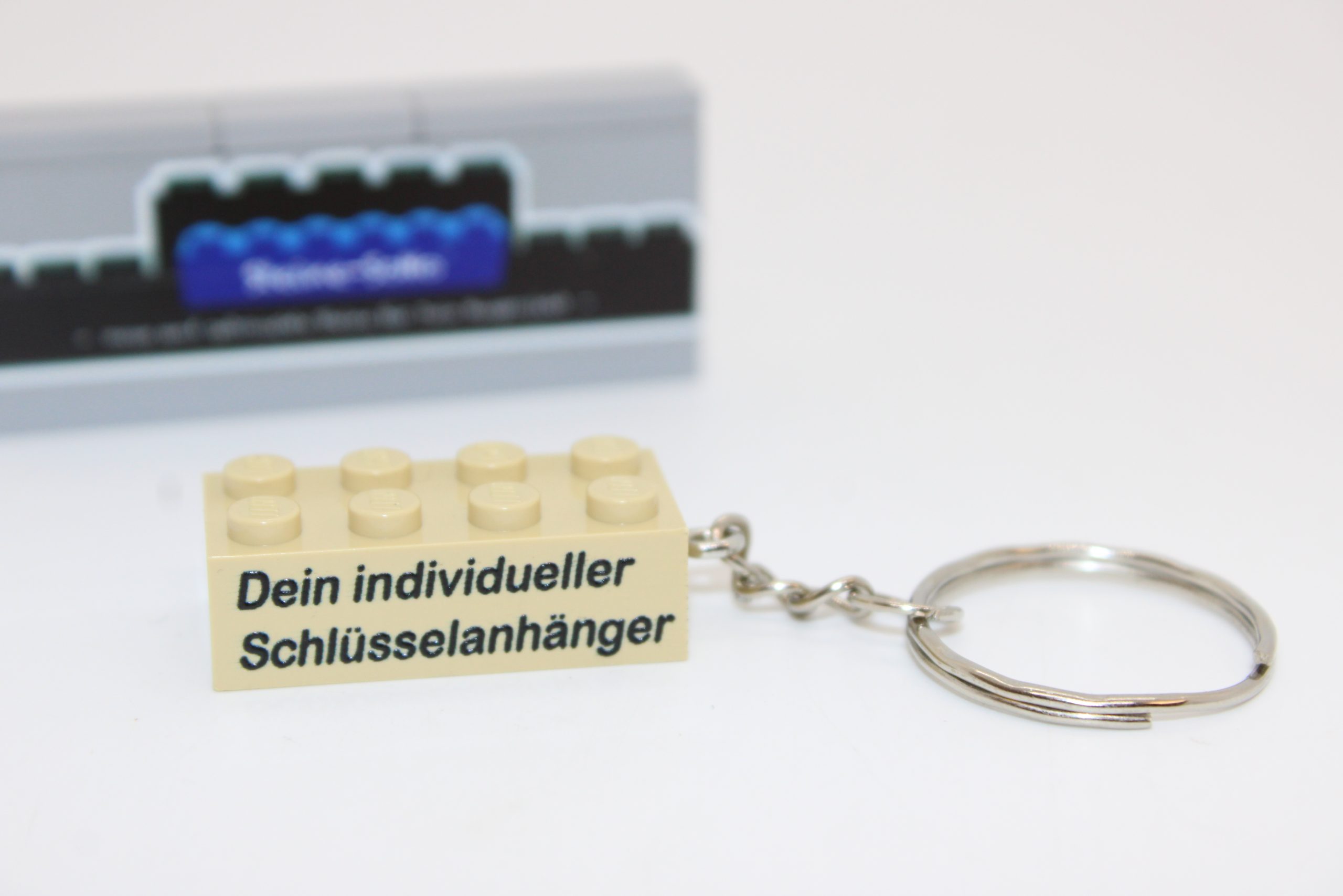LEGO® Schlüsselanhänger - Basic 2x4 Stein - personalisieren - verschiedene Farben zur Auswahl
