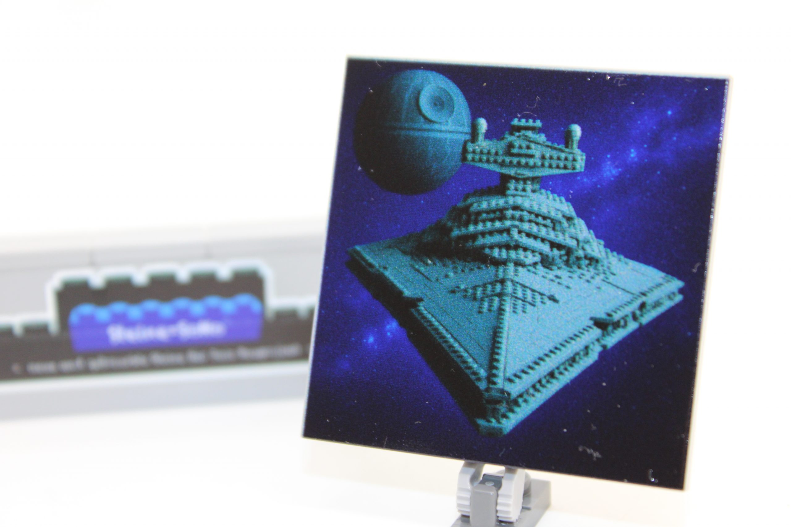 Lego ® Custom Druck - 1x SW Fliese 4x4 - Sternenzerstörer Todesstern - MOC