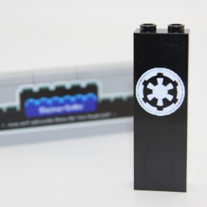 Lego ® Custom Druck - 1x SW Fraktion Logo GALACTIC EMPIRE auf Wandstein - 1x2x5