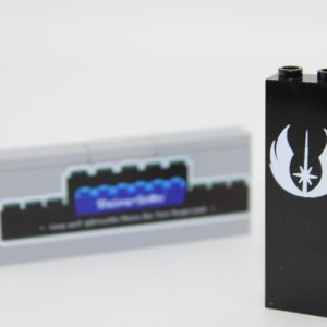Lego ® Custom Druck - 1x SW Fraktion Logo JEDI ORDER auf Wandstein - 1x2x5