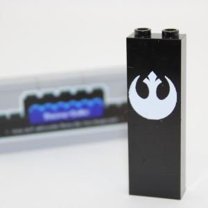 Lego ® Custom Druck - 1x SW Fraktion Logo REBEL ALLIANCE auf Wandstein - 1x2x5