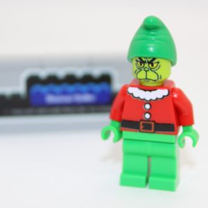 Lego (c) 1x Weihnachtsfigur - Mr. Green - grüne Mütze, Weihnachtsmann-Outfit