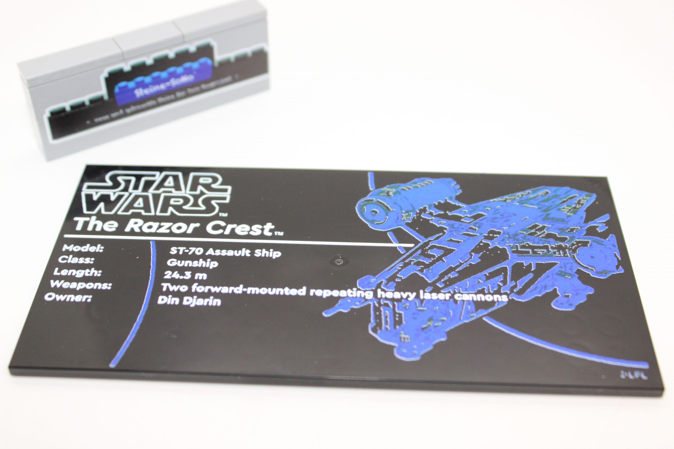 Lego ® Custom Druck - Upgrade Kit für Star Wars® Razor Crest™ - 75331 - bedruckte Fliese 8x16