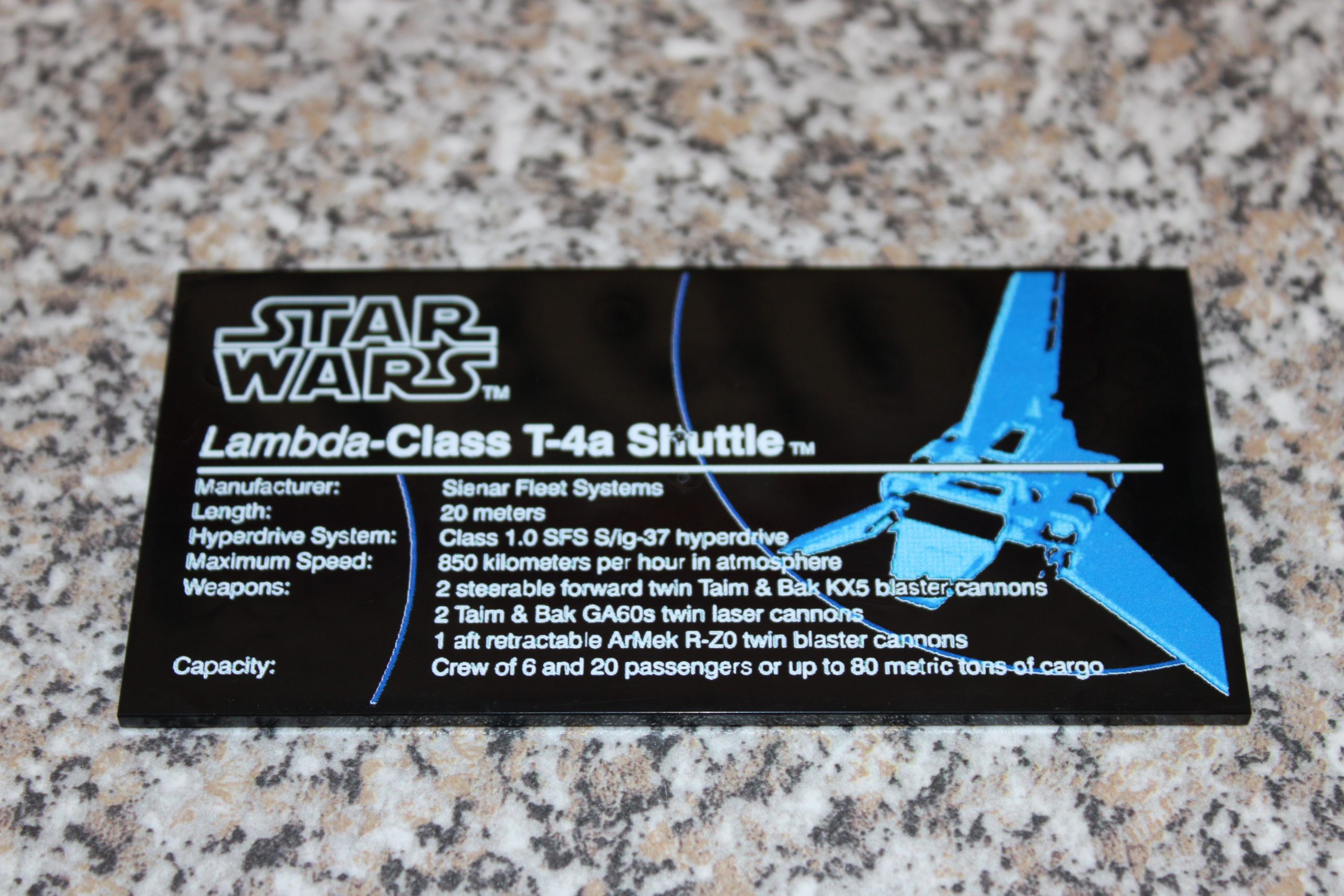 Lego ® Custom Druck - Upgrade Kit für Star Wars® Razor Crest™ - 75331 - bedruckte Fliese 8x16 – Bild 2