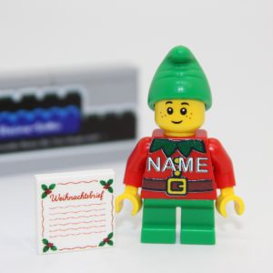 *LEGO® Weihnachtsfigur – Elfe / Wichtel – personalisiert – Geschenkidee