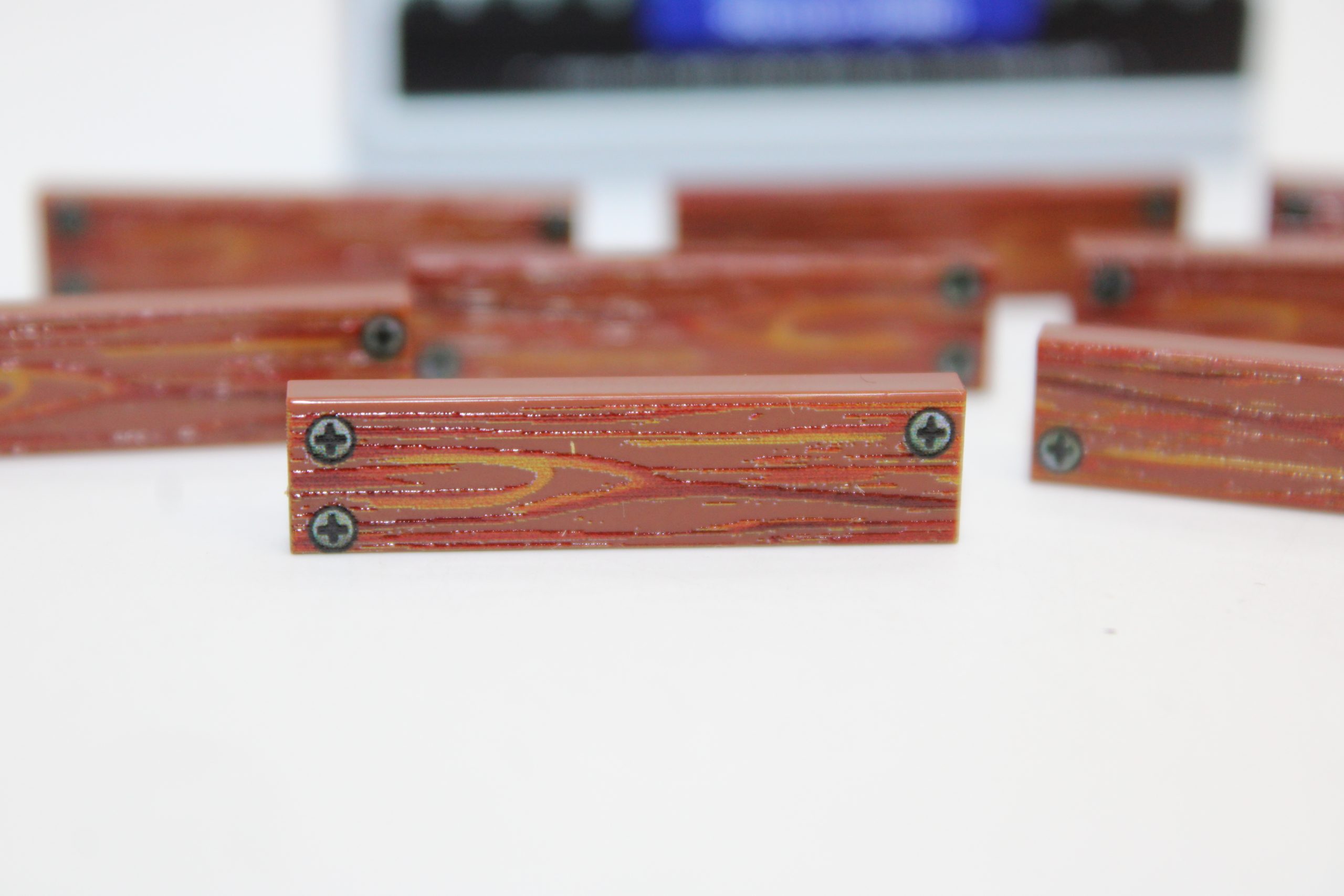 Lego ® 10x Holzbrett - Holzbretter - 1x4 Fliese reddish braun