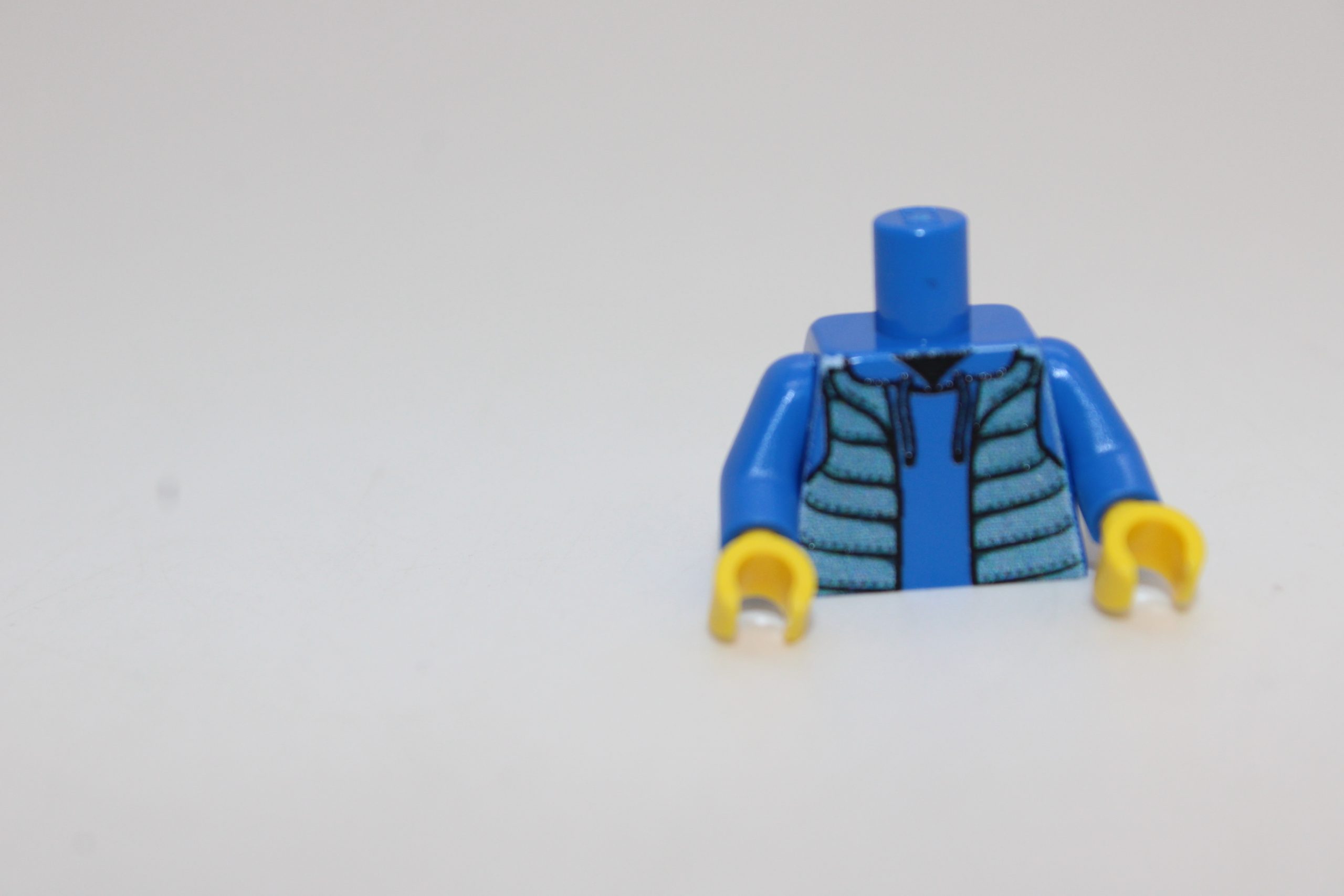 Lego ® 1x Torso Bomberjacke - blau- custom druck - Jacke mit Pullover