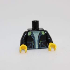 Lego ® 1x Torso Winter Jacke - schwarz- custom druck - Oberteil