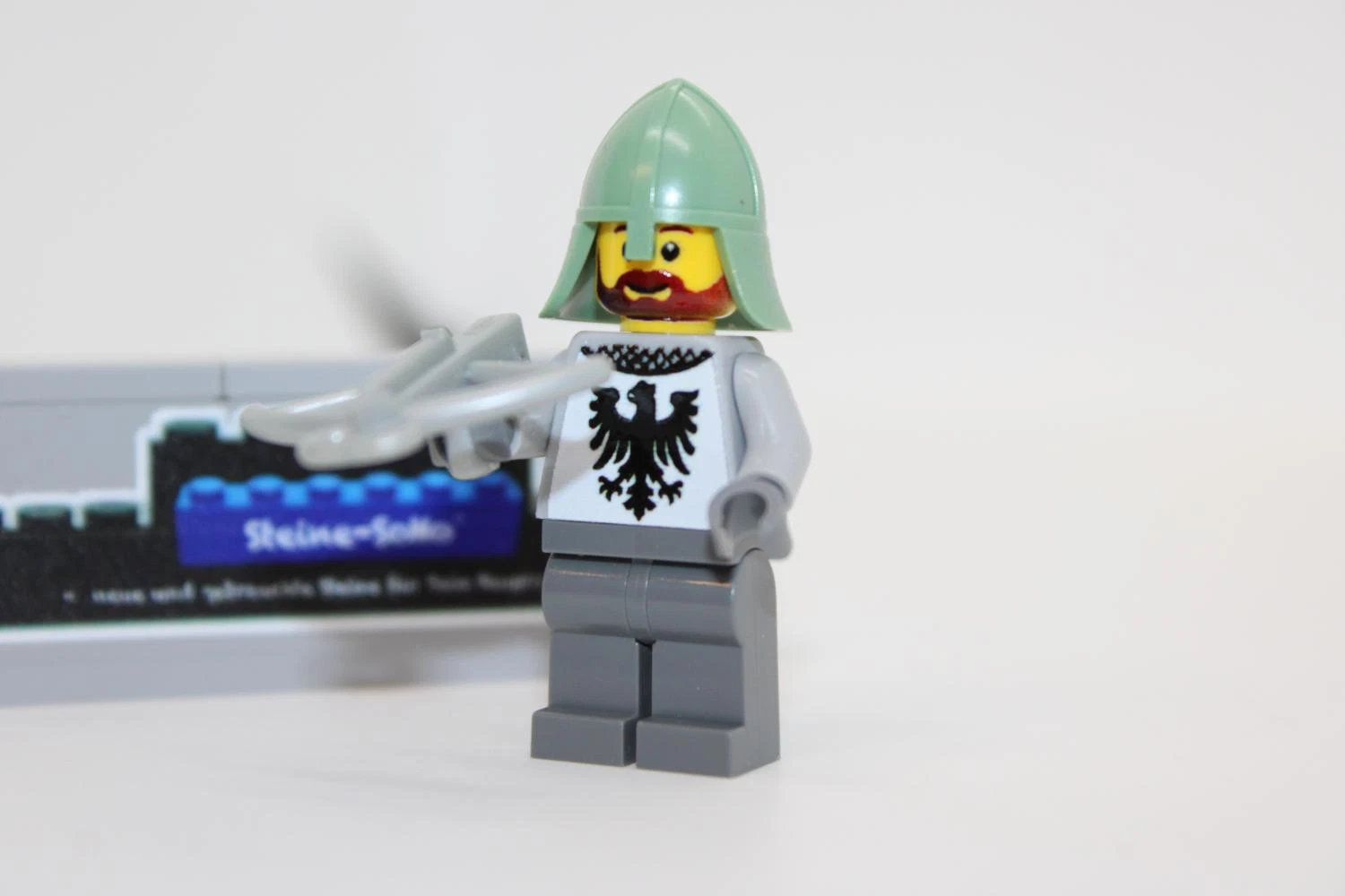 LEGO ® Ritter Figur - Ritter Armbrust - Adler - grau #1 - MOC Custom Druck