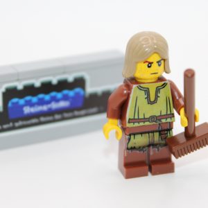 LEGO ® Ritter Figur - Bewohner - Bauer mit Besen - #4 - Custom Druck