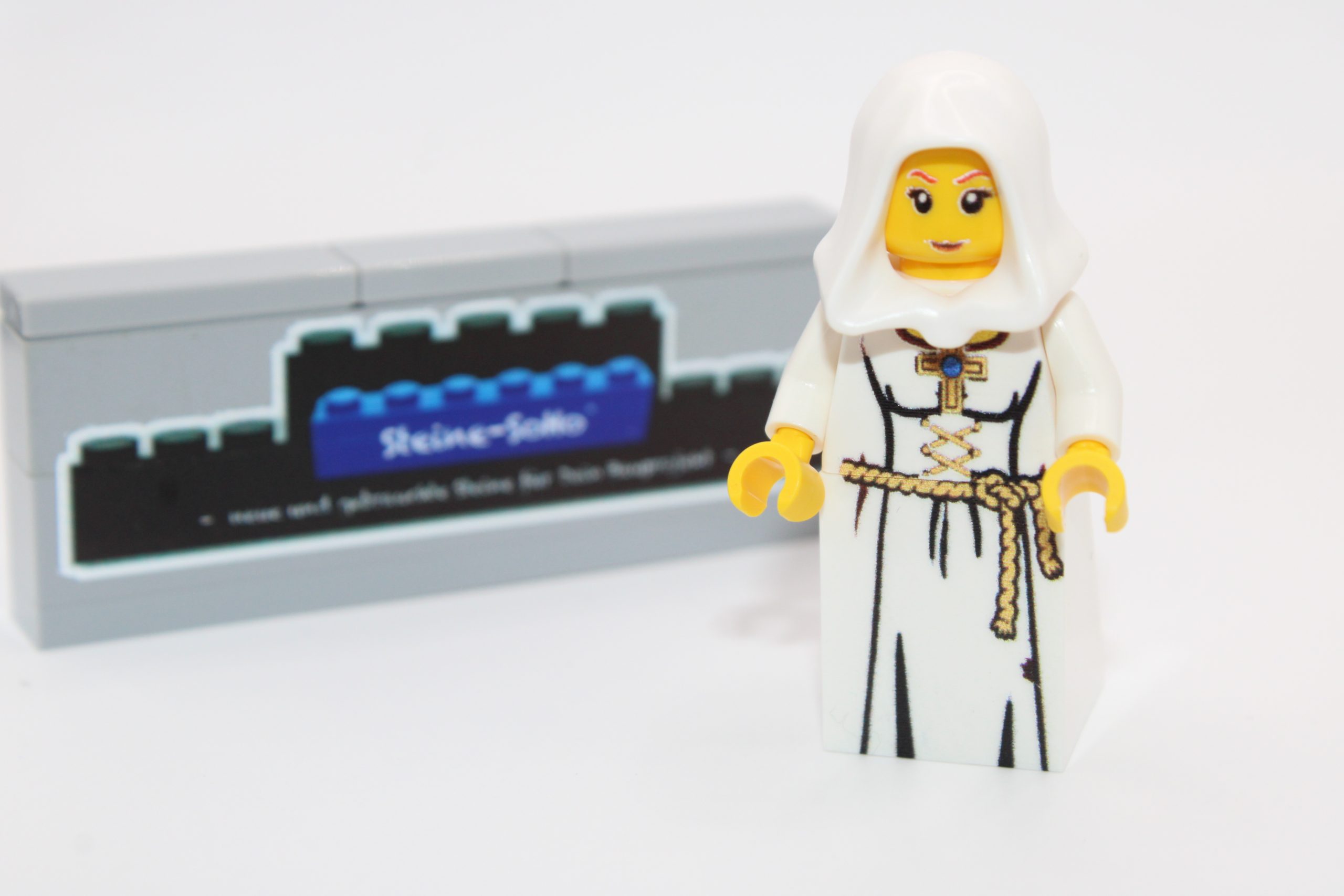 Lego ® 1x Ritter Figur - Nonne - Geistige - Bewohner - weiße Robe