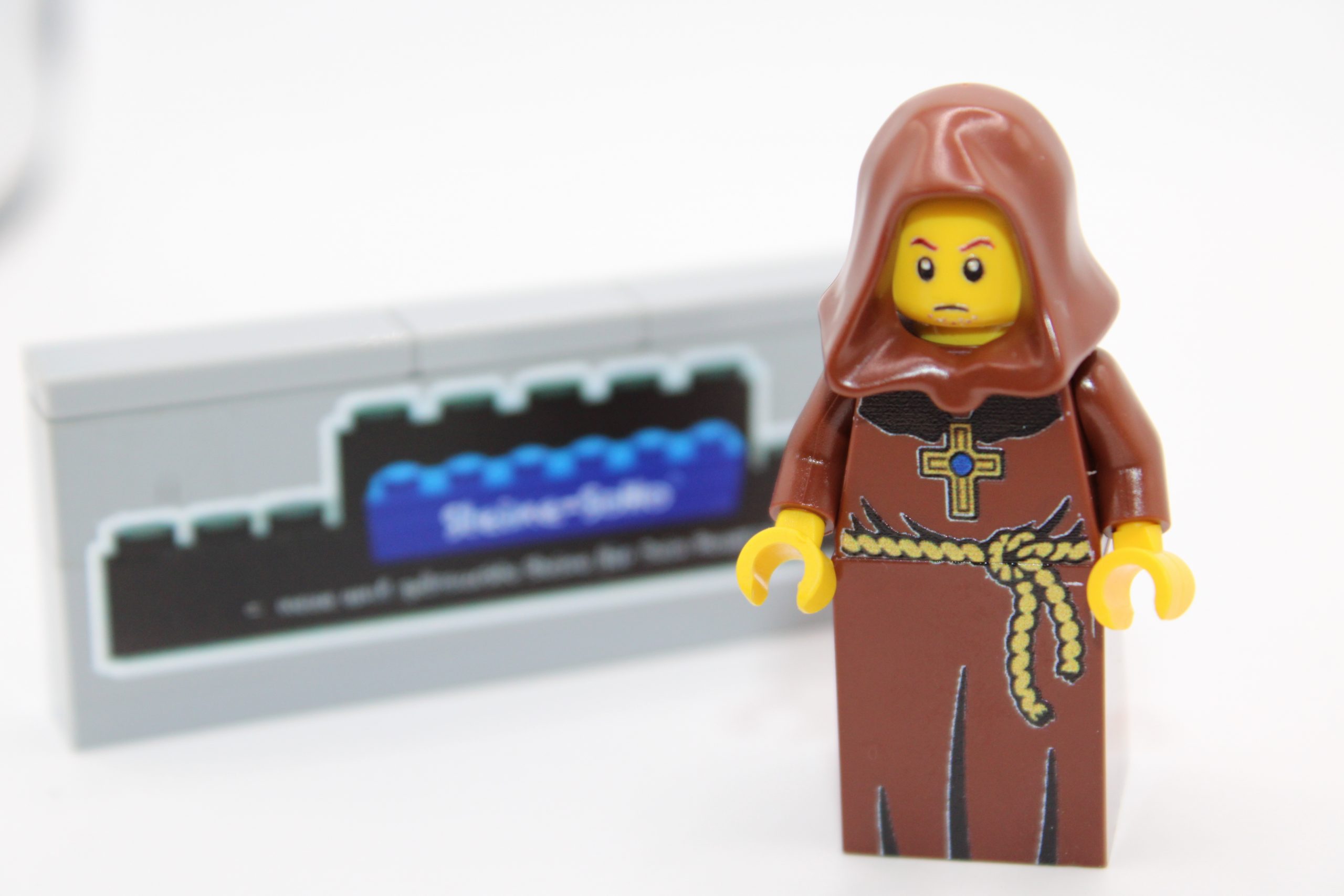 Lego ® 1x Ritter Figur - Mönch - Priester - Bewohner - braune Robe