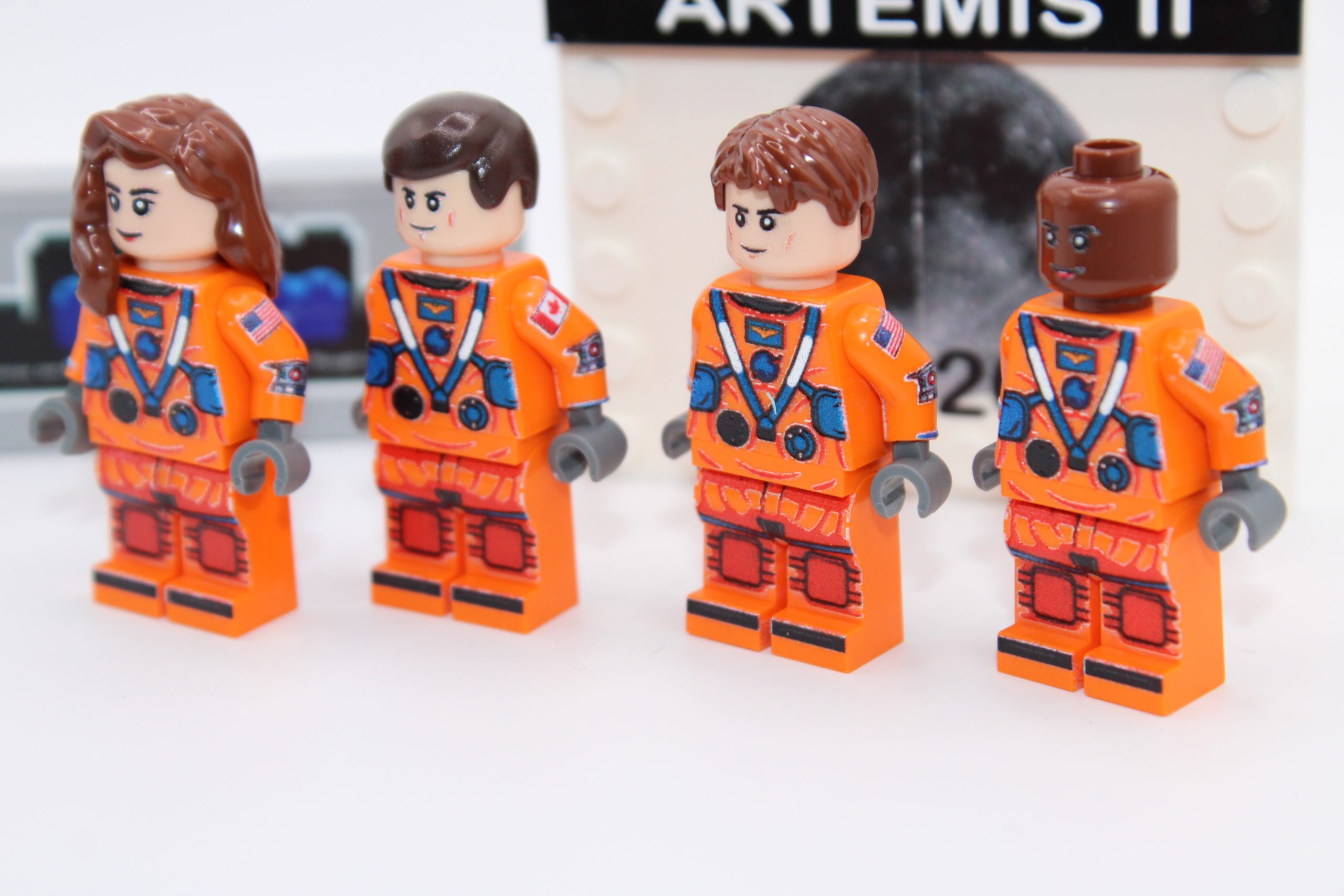 Artemis II Crew Figurenset - 4 Figuren inkl. Grundplatte - custom Druck – Bild 4