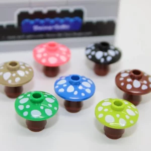 LEGO ® 7x Pilz - Pilze - rund 2x2 - verschiedene Farben - Pflanze - custom druck