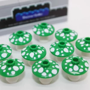 LEGO ® 10x Pilz - Pilze - rund 2x2 - grün - Pflanze - custom druck