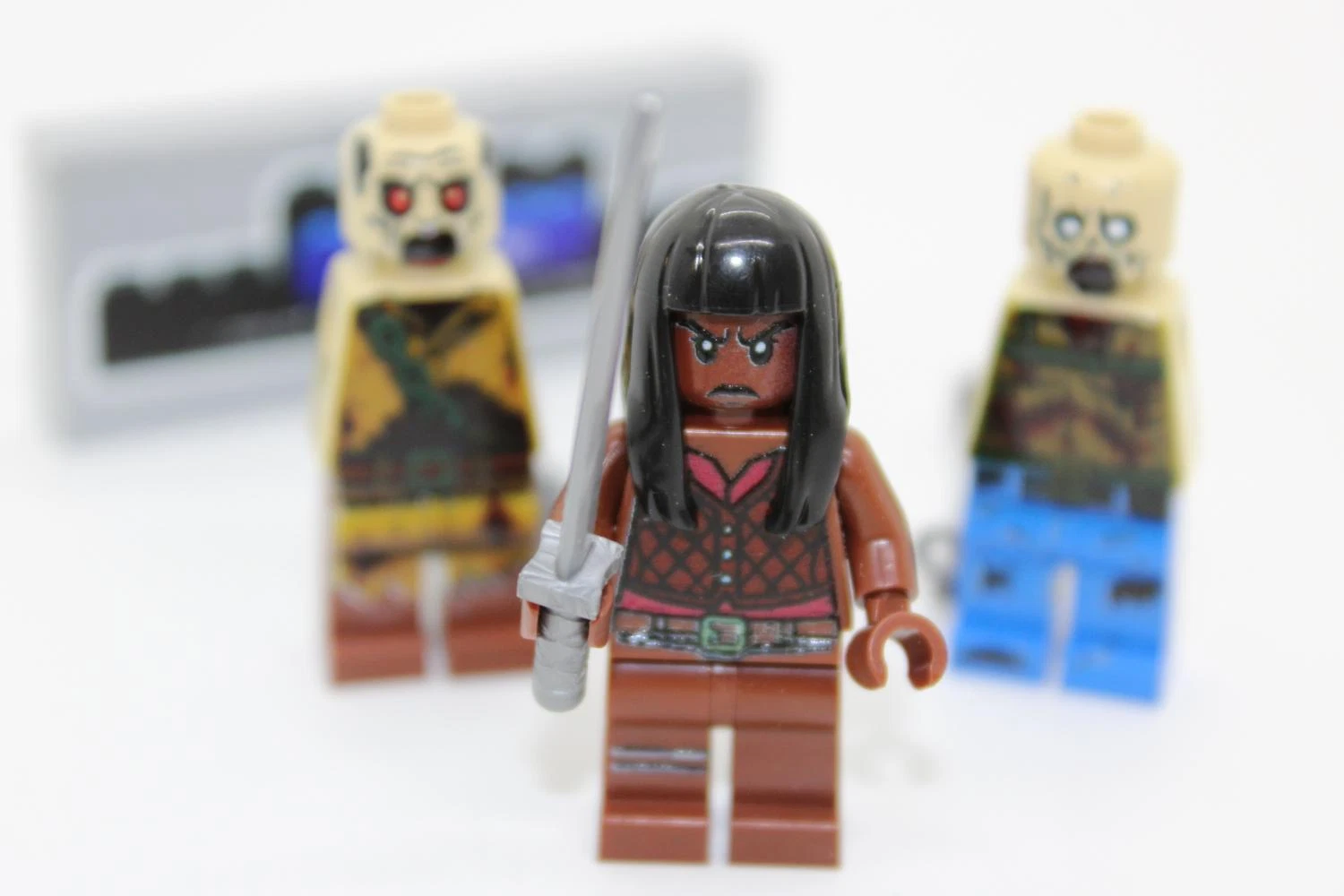 LEGO ® Dead of the Walking - Michonne + 2 Zombies - MOC Custom Druck