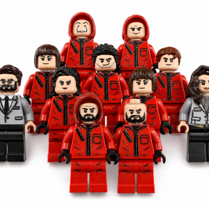 Geldhaus - Figuren Set - alle 10 Figuren - Bankraub Figuren - custom druck